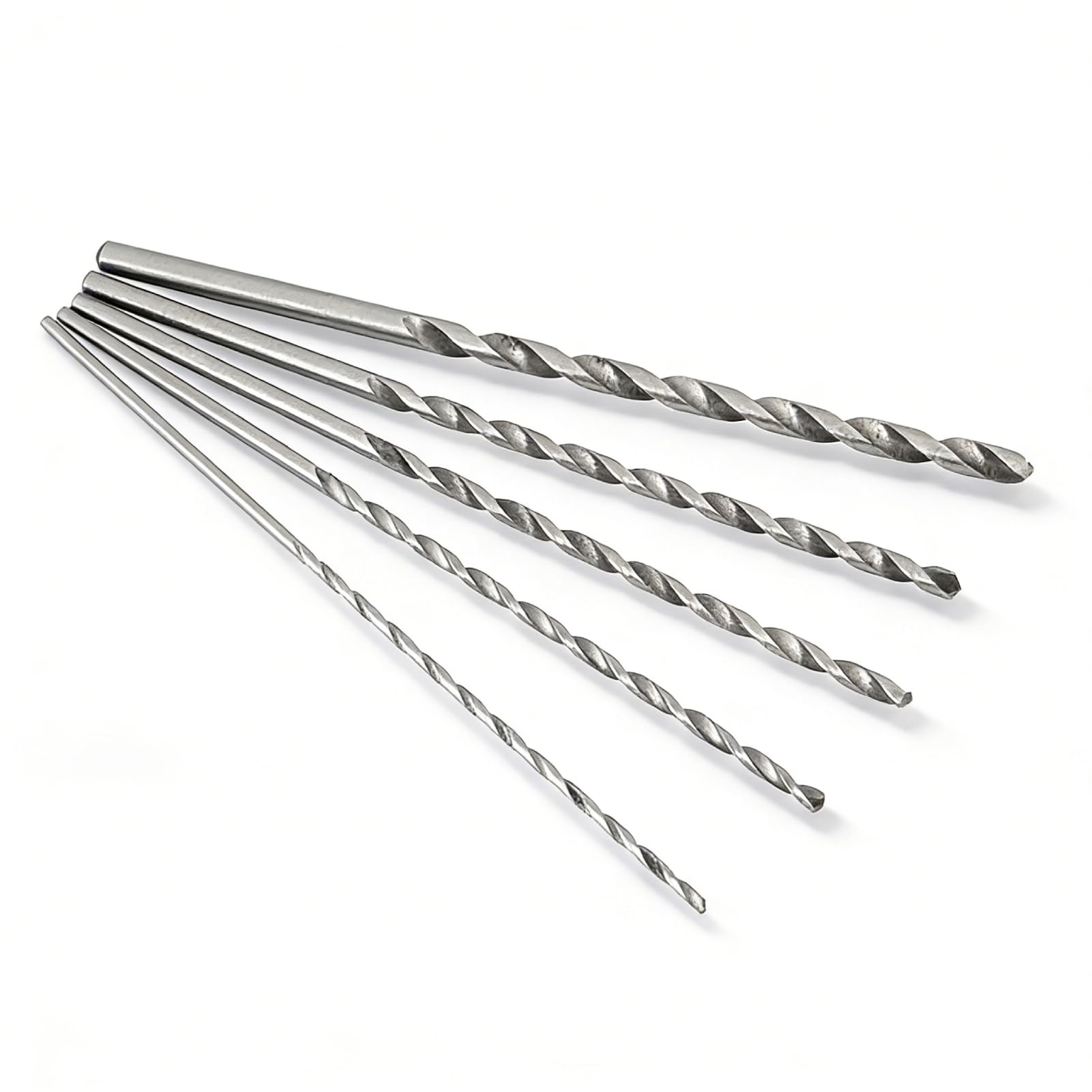 Long High-Speed Steel Drill Bits - 5 Sizes -1