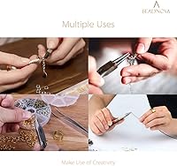 Vista 4 de BEADNOVA Anillos de salto de oro de 0.157 pulgadas para hacer joyas, anillos abiertos para llaveros y reparación de collares (1200 unidades)