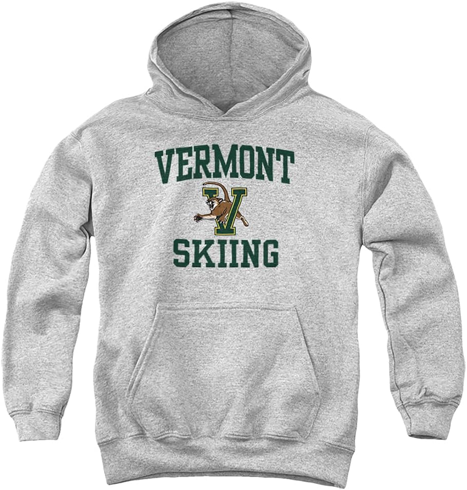 University Of Vermont Official Skiing Youth Kids Boy/Girls Pull-Over Hoodie Sweatshirt