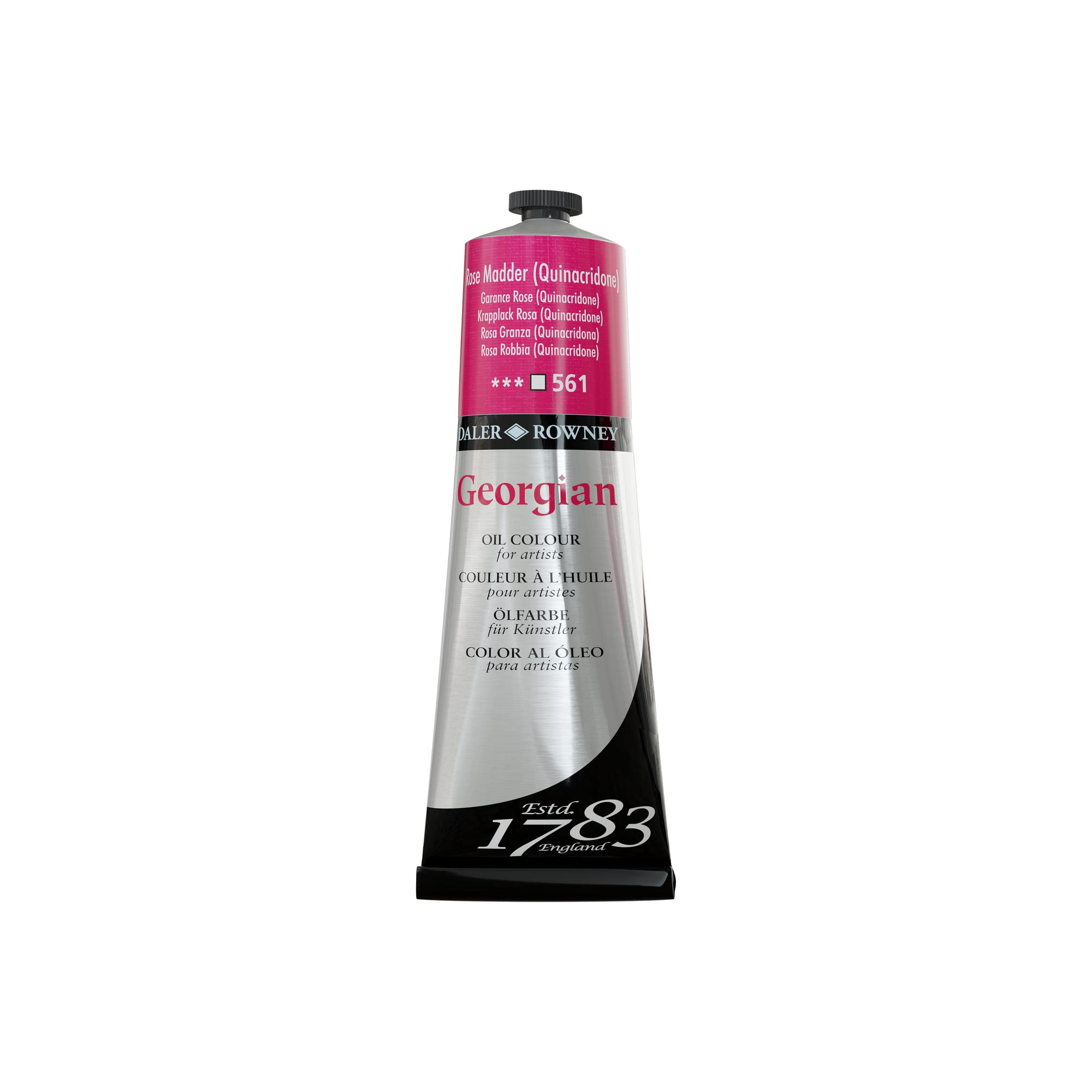 Daler-Rowney Georgian Oil Paint, Aluminium Tube, 7.61oz - 225 ml, Rose Madder