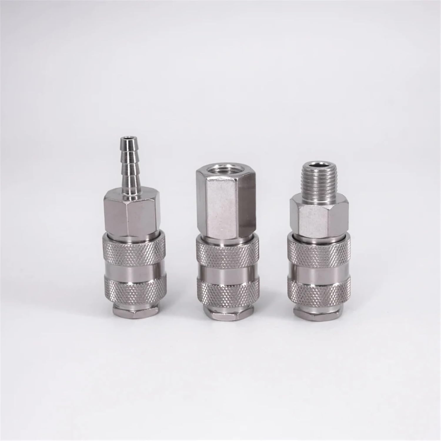 1/4" 3/8" 1/2" 6/8/10mm Hose Barb Pneumatic Fitting Air Line Quick Connector Coupler Adapter Air Compressor(SH03-10mm)