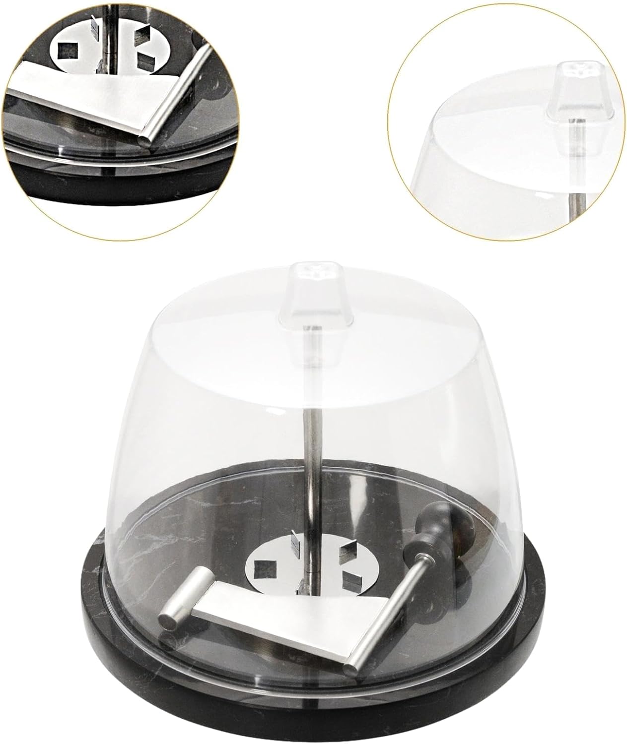 Stainless Steel Rotary Cheese Shaver with Ergonomic Handle for Slicing and Shredding Cheese and Chocolate