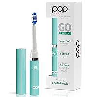Vista 1 de Cepillo de dientes eléctrico Pop Sonic (verde pastel) - Cepillos de dientes de viaje con batería AAA Cepillos de dientes eléctricos para niños