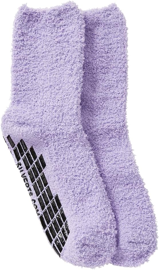 Silverts Unisex Adaptive Clothing Non Slip Grip Socks, Assisted Dressing Hospital Slipper Socks for Elderly & Nursing Home