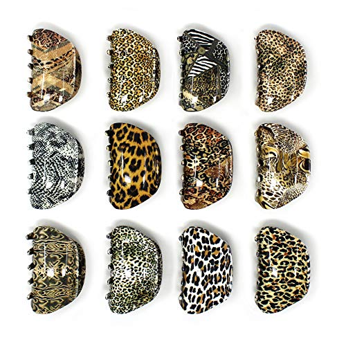 Sometheme Special Leopard Hair Claw Banana Clips Geometric Nonslip Large Claw Hair Clip Set For Women Ponytail Holder Hair Accessories (Leopard Set) #TOP22
