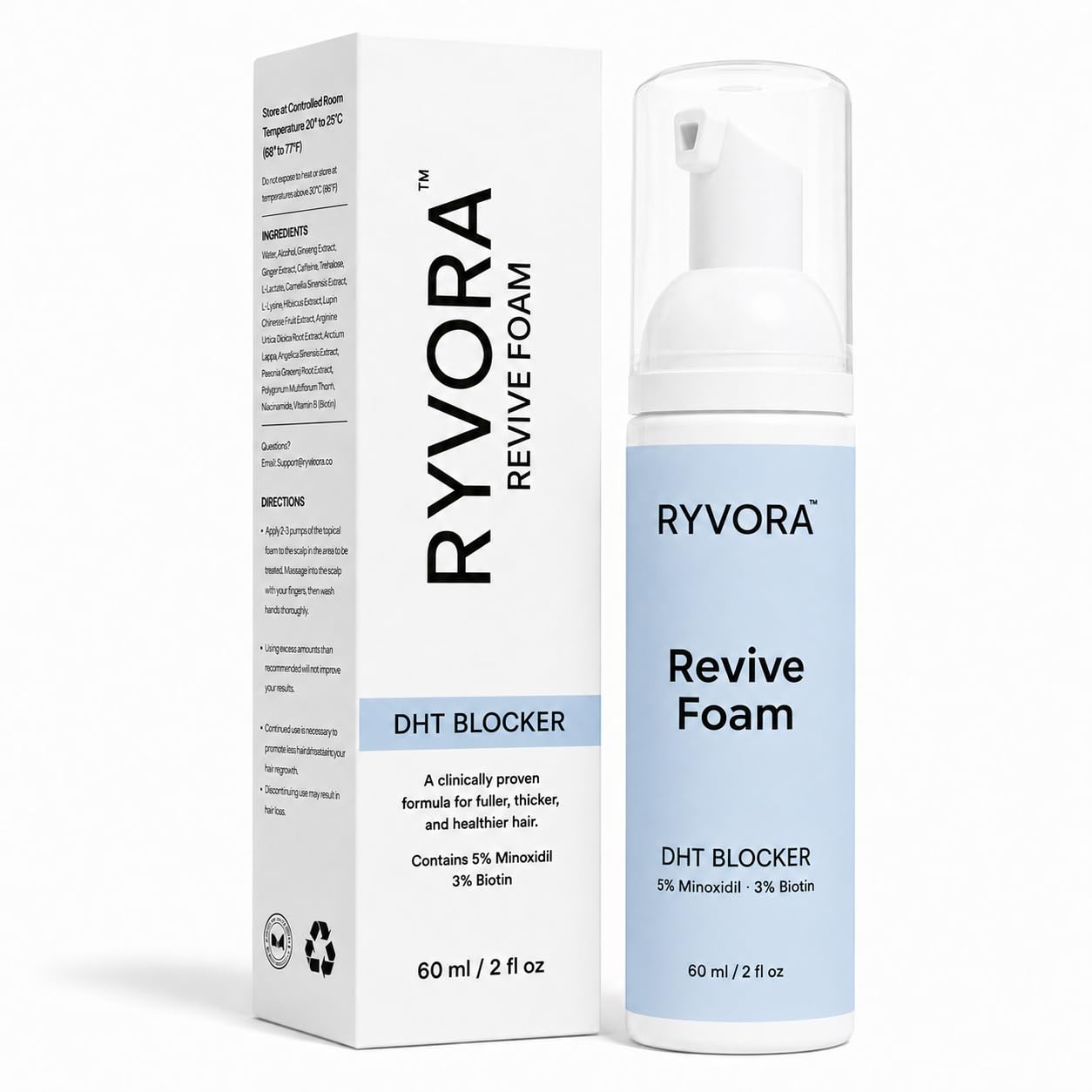 Revive Foam 5% Minoxidil Foam for Hair Regrowth, 60 mL