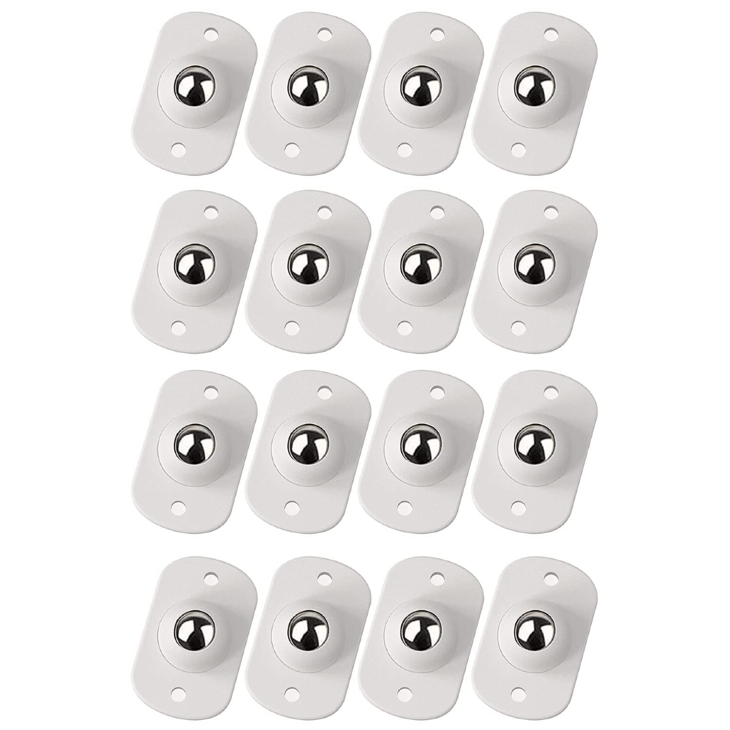 CUBIZ® Self Adhesive Mini Swivel Casters Wheels, Universal Wheels at The Bottom of The Storage Box, Swivel Caster Wheels 360 Degree Rotation Pulley for Furniture Various Storage Boxes (Set Of 16)