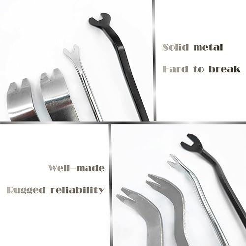 Miniatura 4 de Fpz-bd - Juego de 4 herramientas de audio para automóvil, barra de palanca y raspador para moldura automática, panel de puerta, moldura, audioradio