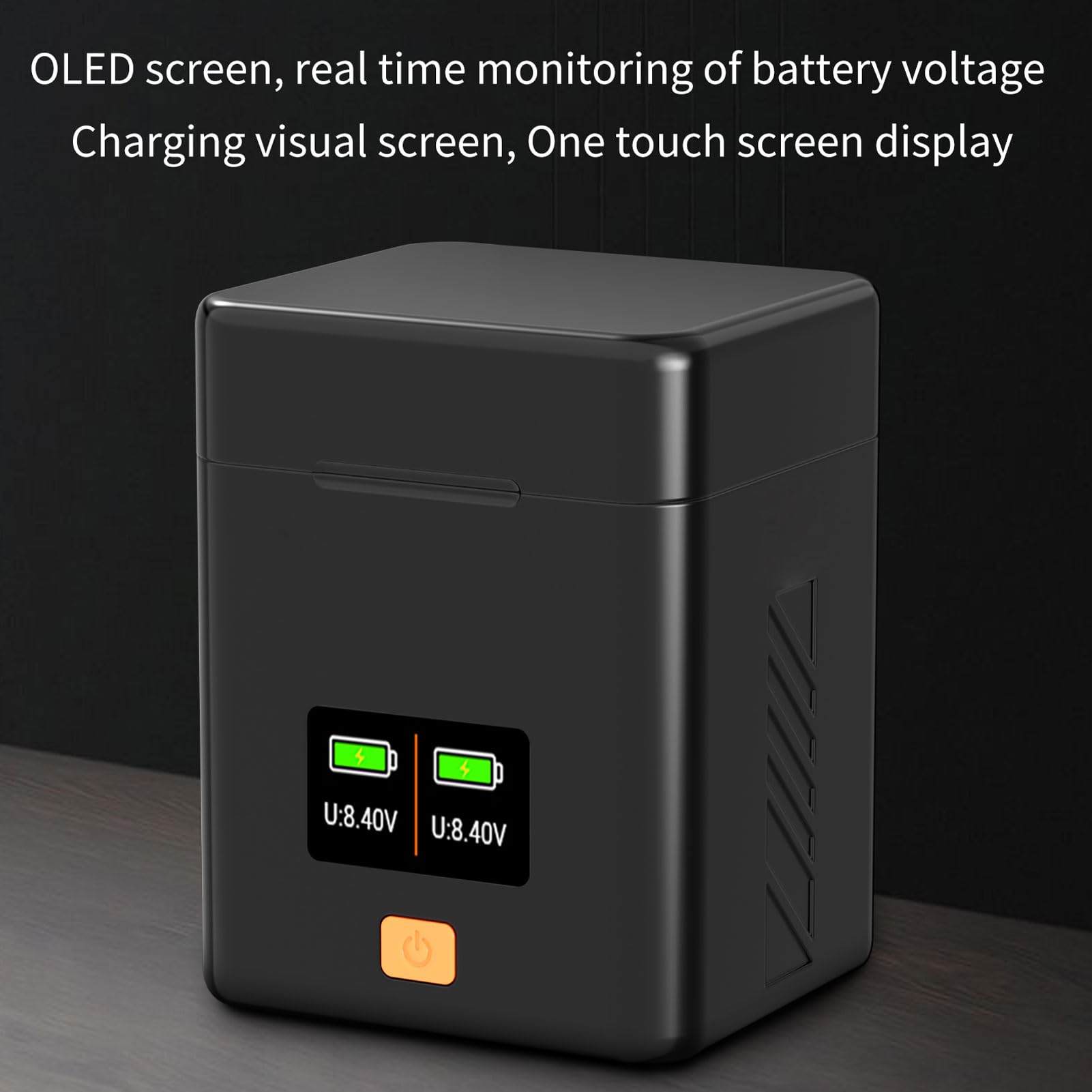 Double Compact Load Charger Caricatore con L'organizzazione di una Scheda di Memoria per la Schermata OLED M3/ M5/ M6 per la Luce di Aggiornamento in Tempo Reale assolutamente/ 66 X 62 X 84 Mm