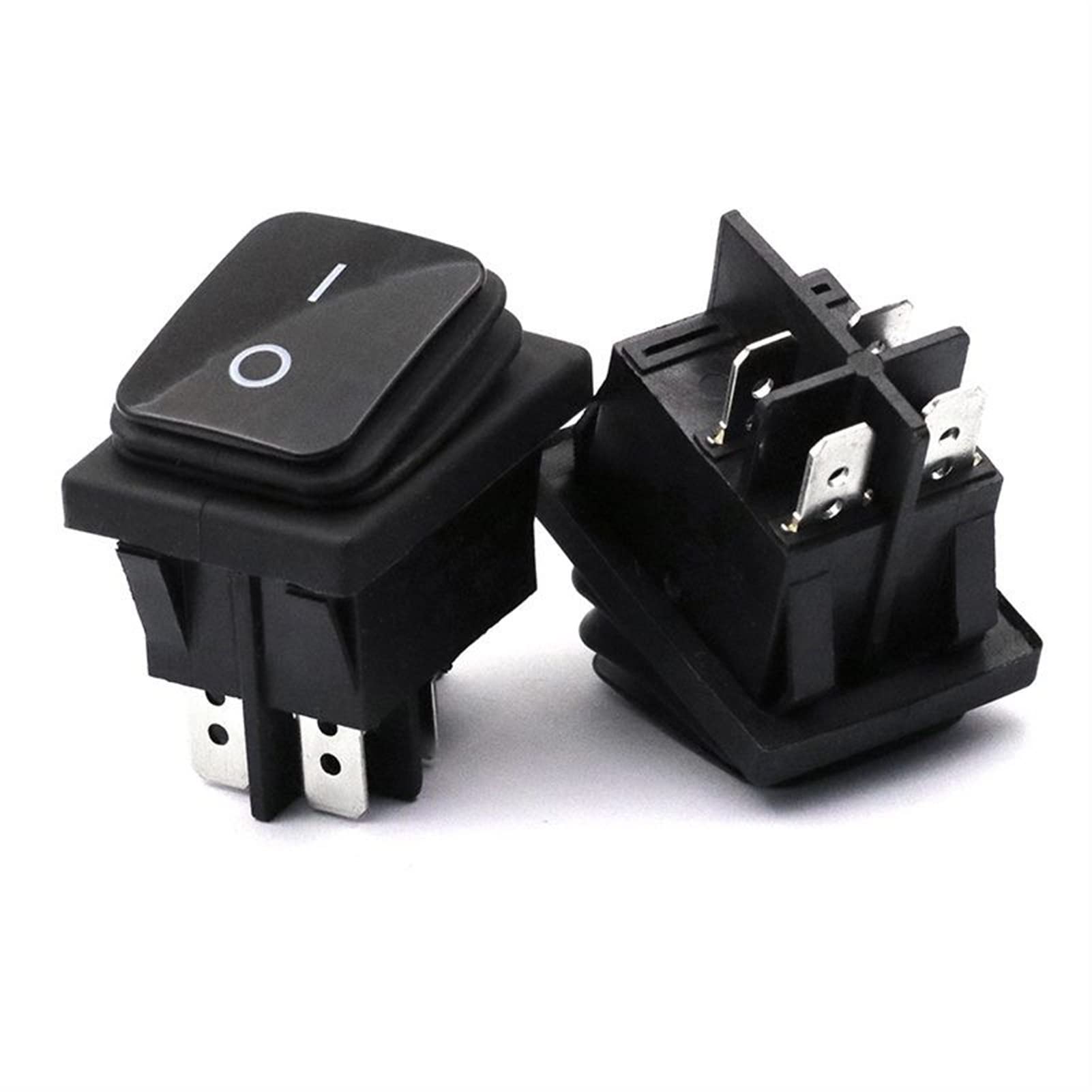 ZDVHOMCB 5pcs 6Pin Rocker Switch 3 Position Lock in-in DSDT 16A / 250V / 20A 125V RL2 (Color : Preto)