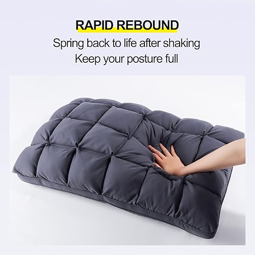 Miniatura 5 de YOUR MOON Almohadas suaves para dormir, almohadas de cama de apoyo, almohada alternativa de plumón esponjoso, almohadas de gel de hotel de lujo para