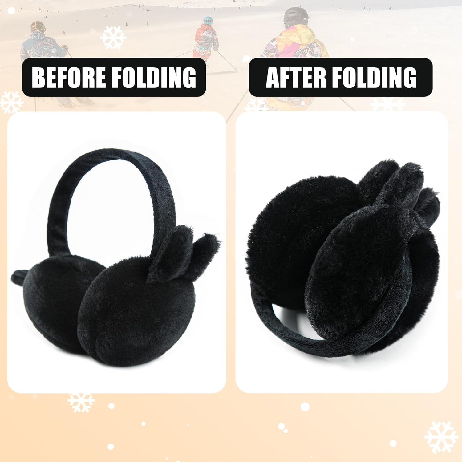 Kids Winter Earmuffs Baby Warm Ear Muff Girls Cute Furry Ear Warmers Boys Foldable Ear Covers for Cold Weather - Image 4