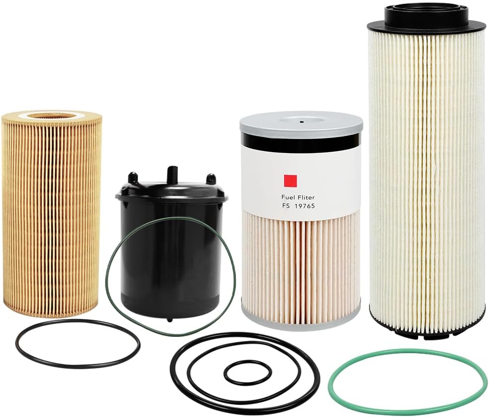 1948921 2277129 FS19765 1922496,Oil Filter Fuel Water Separator Filter Fuel Filter Kit Compatible with Paccar MX-13 MX13 Engine
