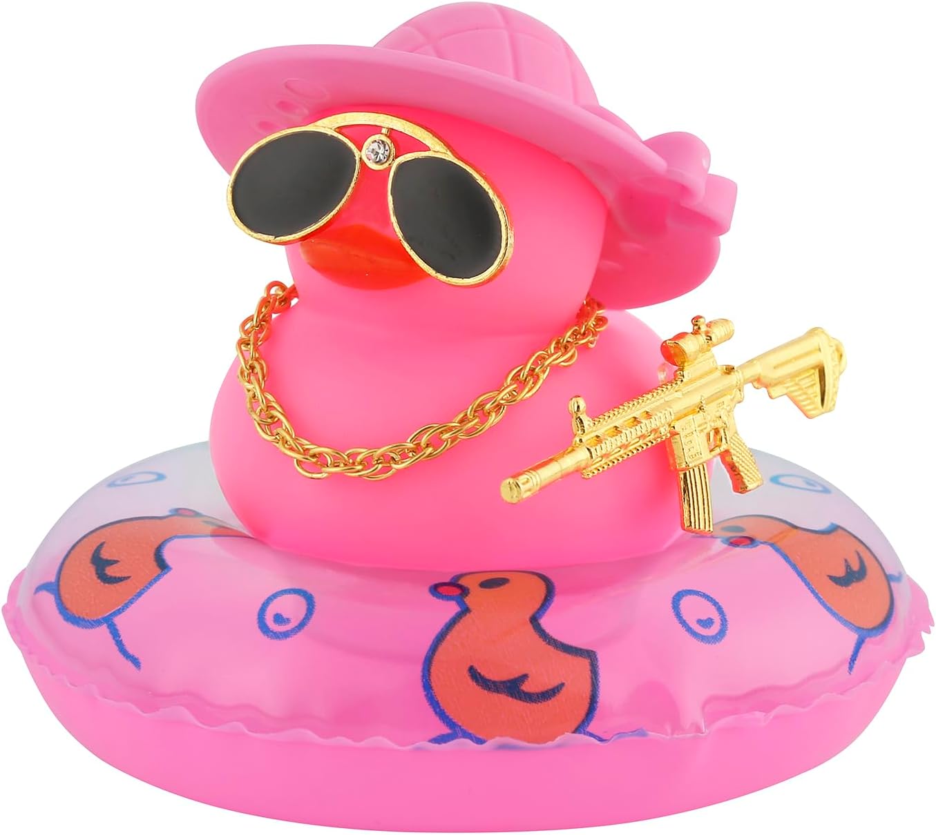 Pink Rubber Duck Rubber Duck for Dashboard of Car, Yellow