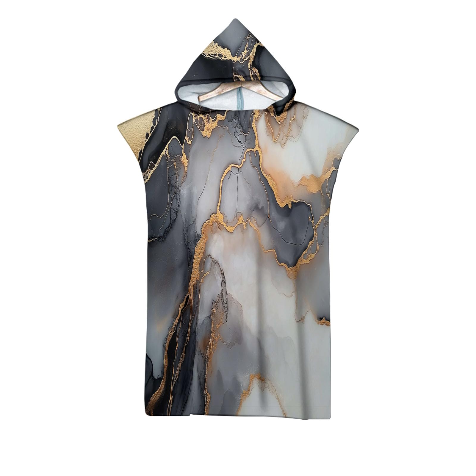 Peignoir à langer marbre abstrait pour piscine et plage homme femme