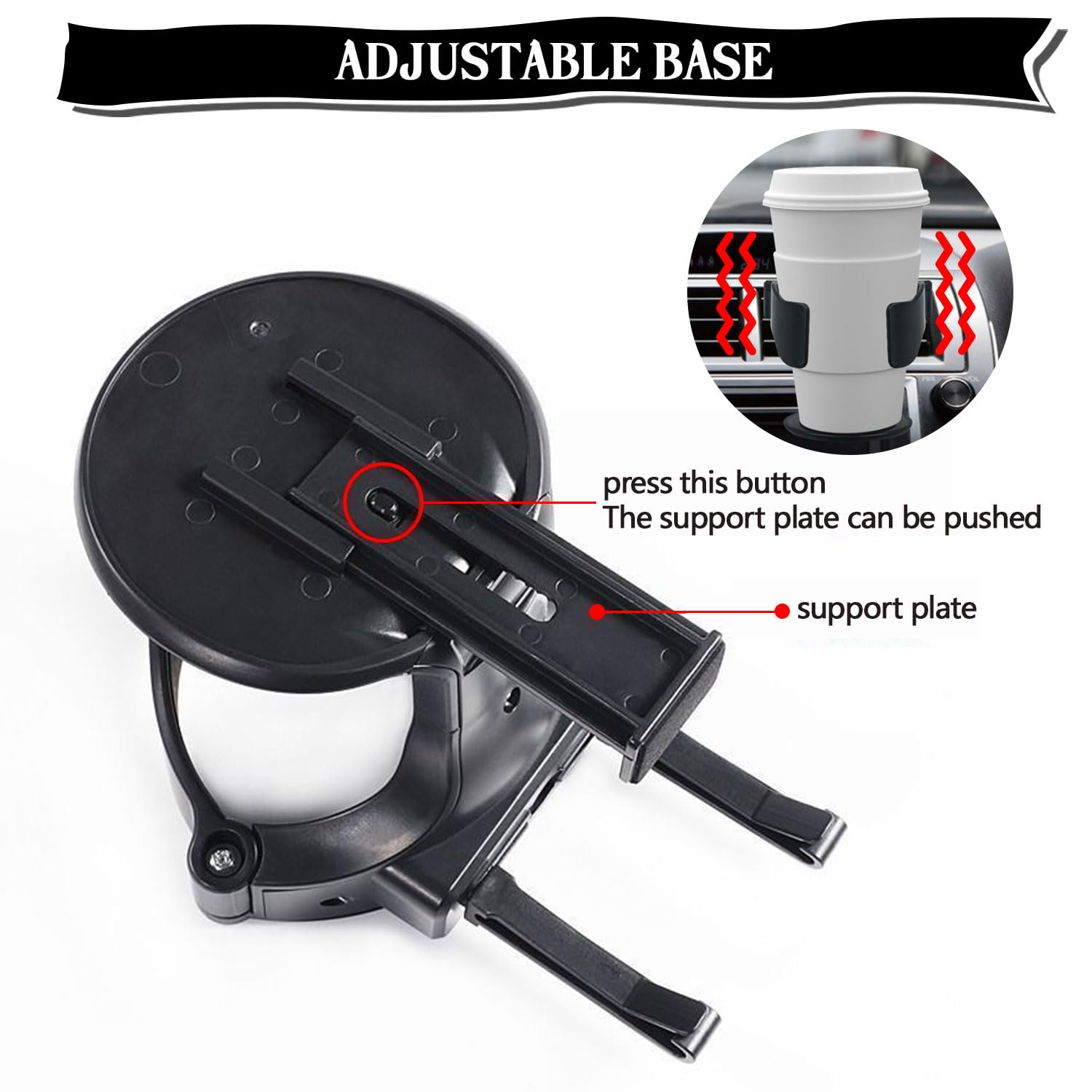 PORTE-GOBELET FONCTIONNEL DE Sortie De Voiture Ventilateur Pour Boissons De Coul EUR 9,86