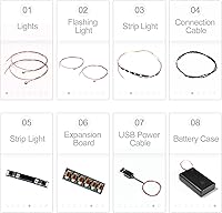 Vista 2 de BrickBling Placas de expansión de 6 puertos, ilumina tus ladrillos, conecta luces LED (2 piezas)