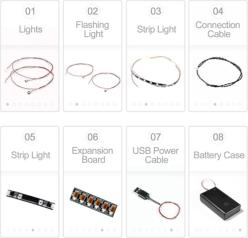 Miniatura 2 de BrickBling Placas de expansión de 6 puertos, ilumina tus ladrillos, conecta luces LED (2 piezas)