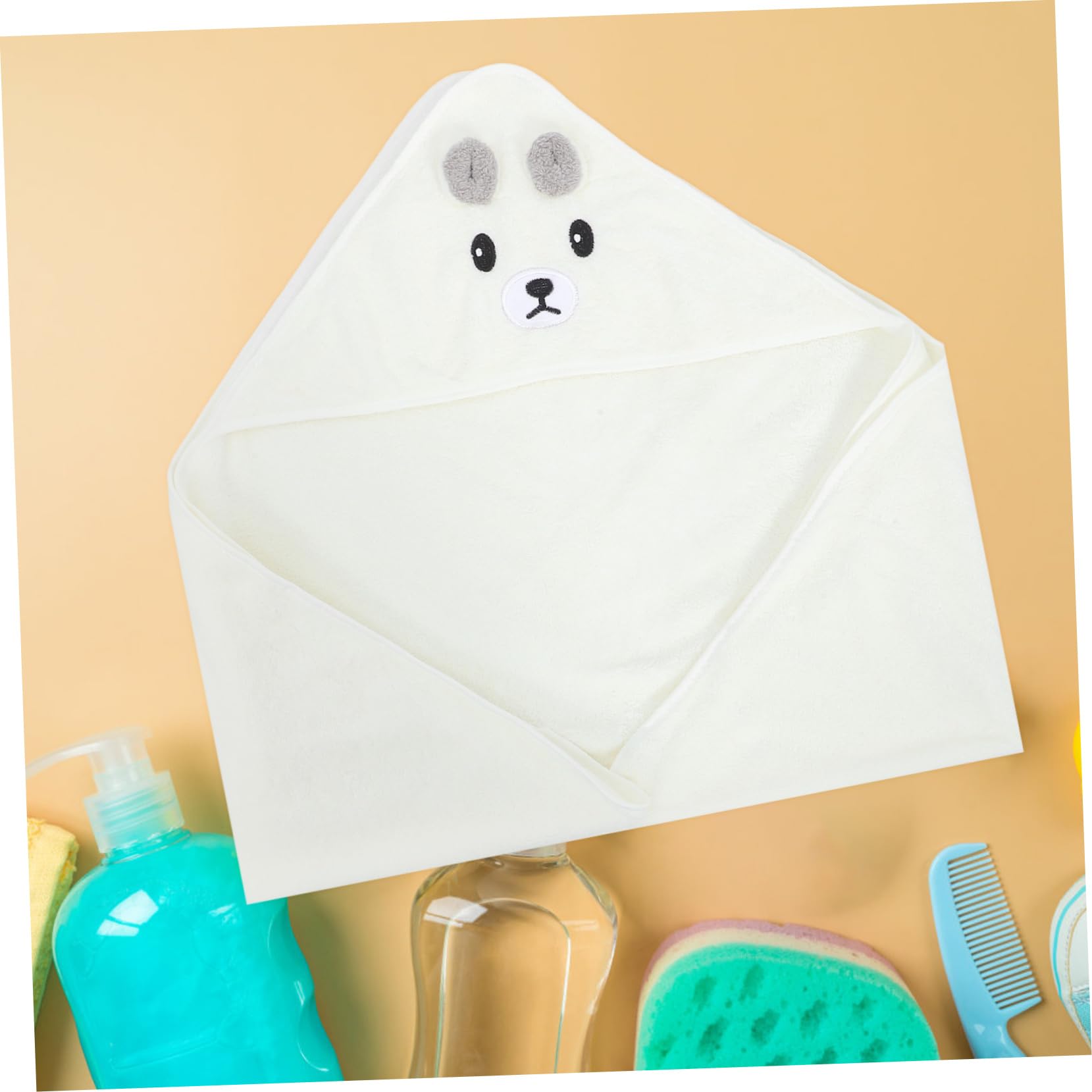 ibasenice 3stücke Hooded Towel Set Cartoon-Badetuch Für Neugeborene Vielseitig Einsetzbar Als Waschlappen Oder Decke Für Junge Mädchen Von Jahr Mit Atmungsaktivem Und Saugfähigem