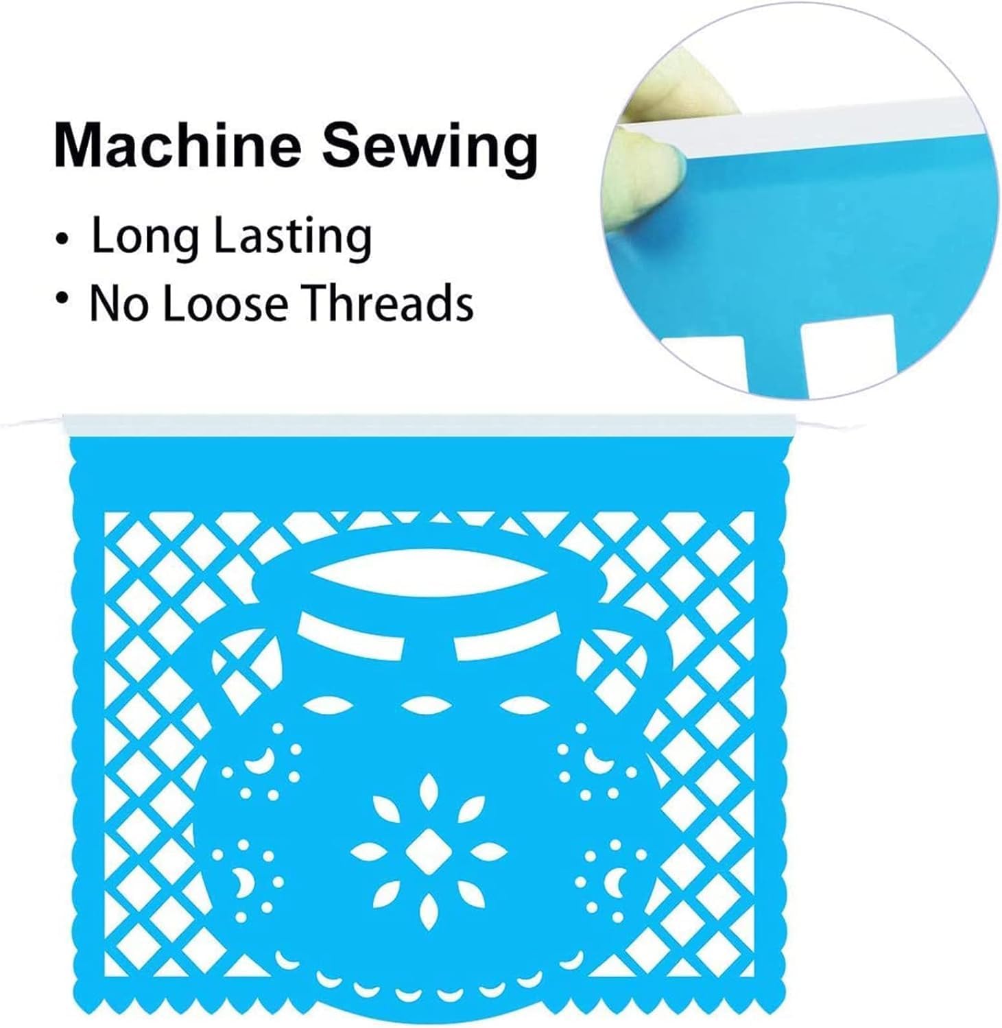 12 Packs Mexican Banners 264 Ft Papel Picado Banner - Large Plastic Mexican Fiesta Banners Cinco de Mayo Party Fiesta Decorations Mexican Themed Birthday Party Supplies 12 Patterns with String