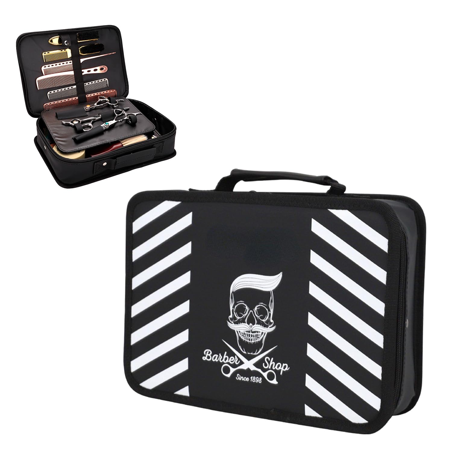 Bolsa De Herramientas Para Peluquero, Estuche Para Cortapelos, Bolsa De Herramientas Para Peluquero, Estuche De Transporte Portátil Para Peluquero, Kit De Aseo Para Corte De Cabello (30x8x21.5cm)