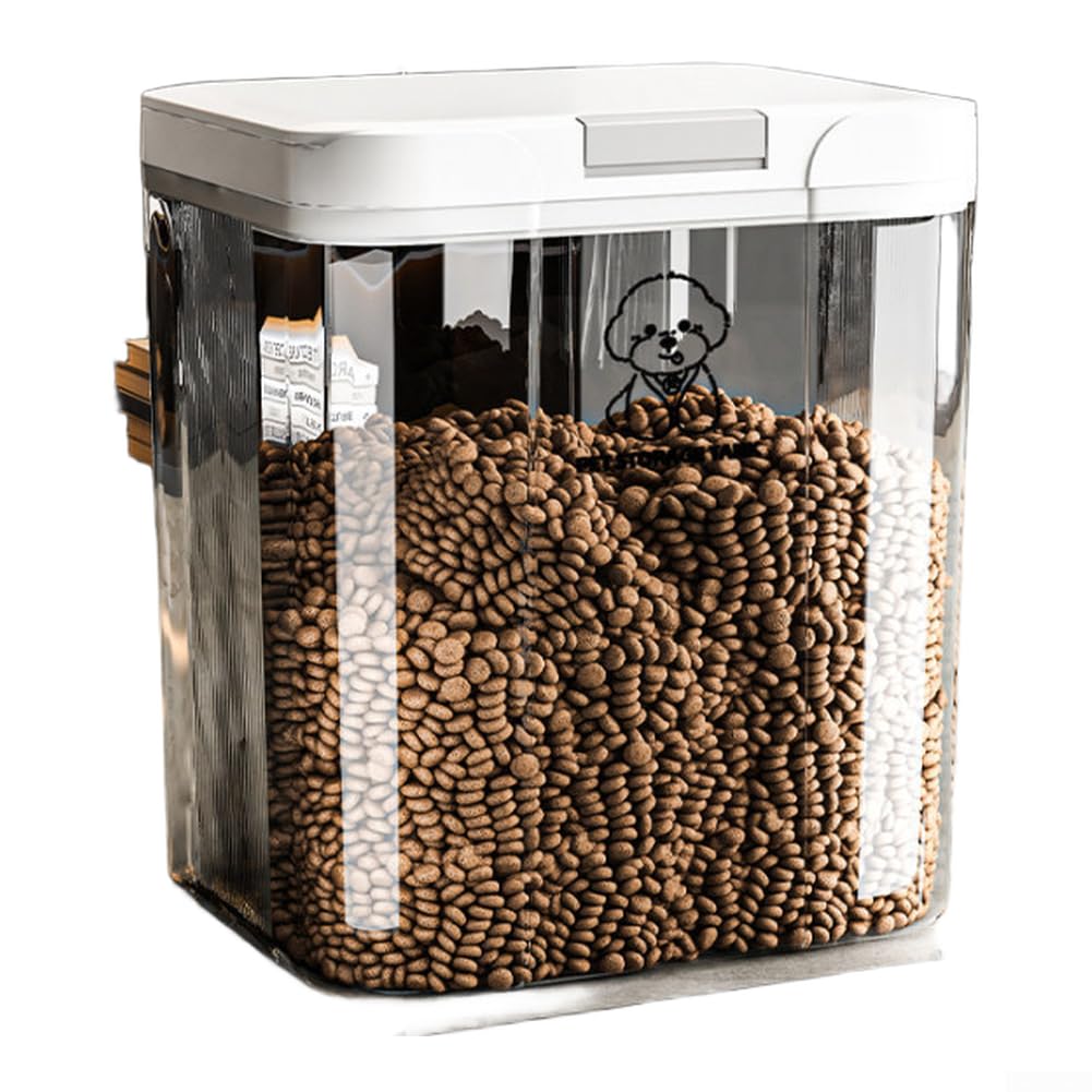 Contenitore ermetico per cibo per cani, con coperchio a pulsante, in ABS | ABS + silicone costruzione, coperchio a pulsante, chiusura ermetica, mantiene il cibo fresco, resistente agli insetti