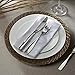 Jay Import Round Rattan Chargers Set of 4 Decorative Service Plates for Home, Professional Fine Dining Perfect for Events & Dinner Parties, Brick Brown, 13