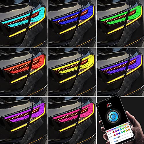 Tail Lights for Honda Accord 2018-2022 Taillights Rear Lamp for Accord LX Sport EX EX-L Touring Hybrid 10th Gen Starry Sky Colorful DRL Brake Reverse Turn Signal Lighting Replacement by COOLCMP - Used condition - Image 7