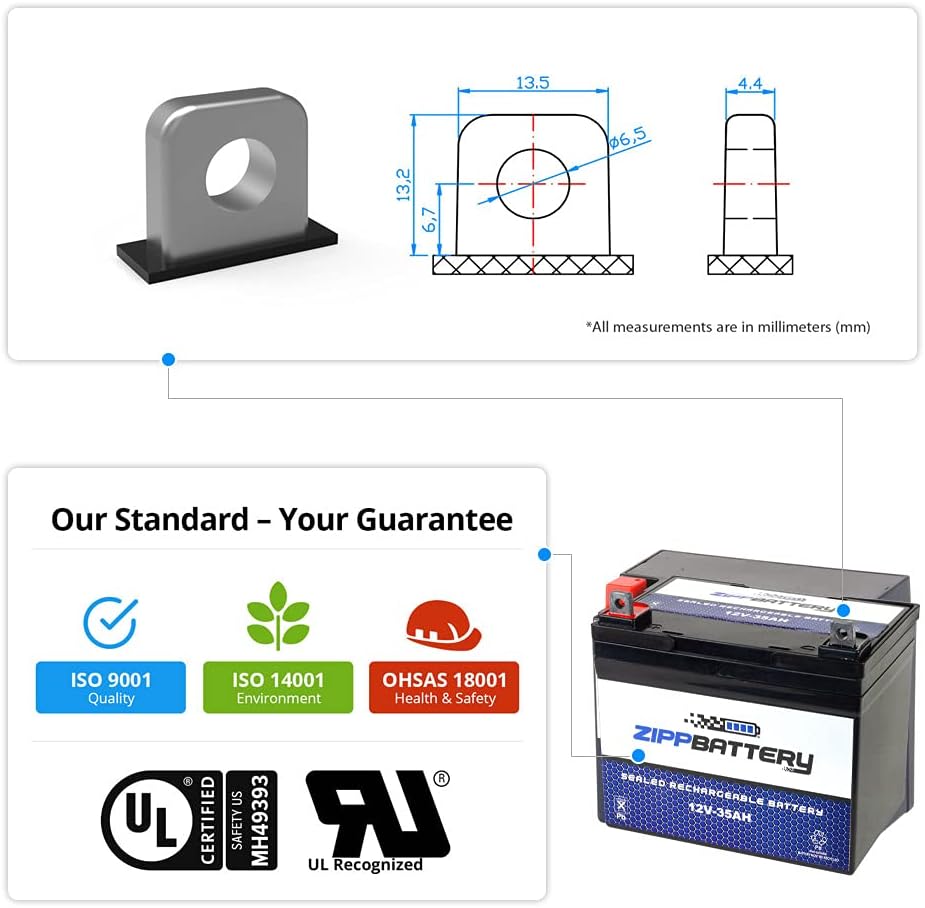 12V 35AH SLA Rechargeable Battery for Minn Kota Endura C2 - Trolling Motor - Zipp Battery