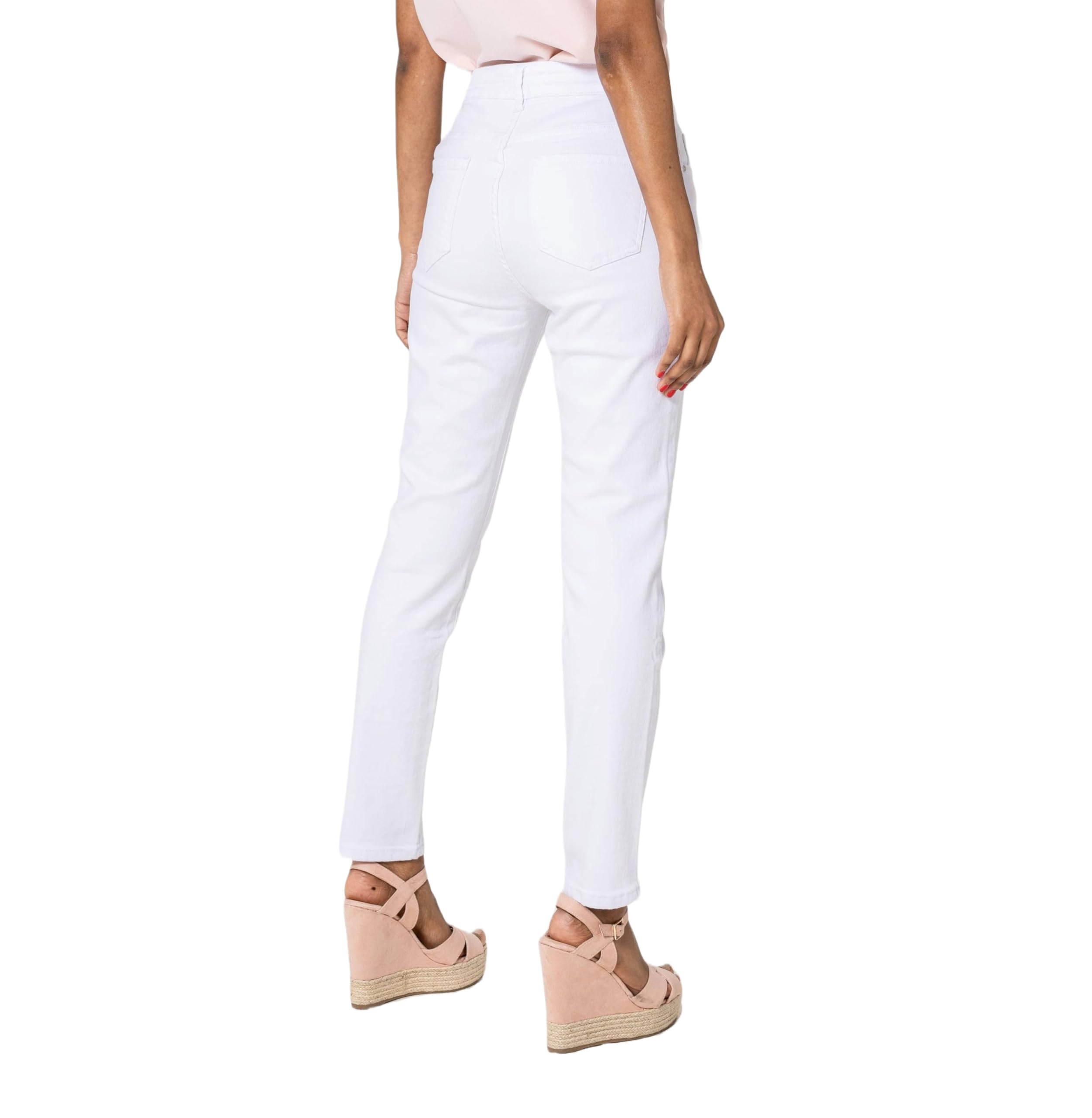Nina Carter P189 - Pantalones vaqueros para mujer, corte alto, rectos, aspecto desgastado, efecto lavado