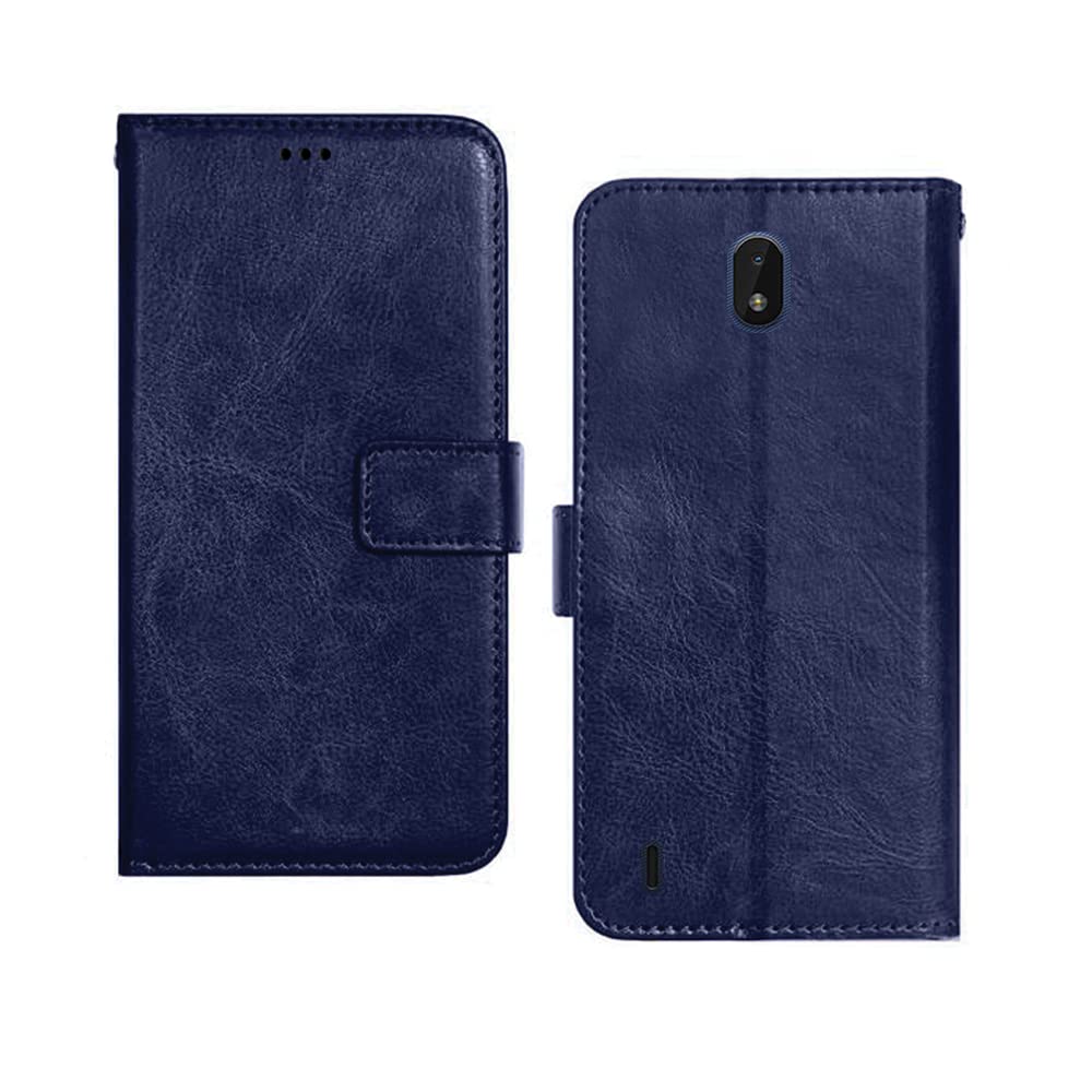 Inktree Nokia C01 Plus Flip Case | Premium Leather Finish Flip Cover | with Card Pockets | Wallet Stand |Complete Protection Flip Cover for Nokia C01 Plus - Blue (B09JQ7F5QW) Amazon Price History, Amazon Price Tracker