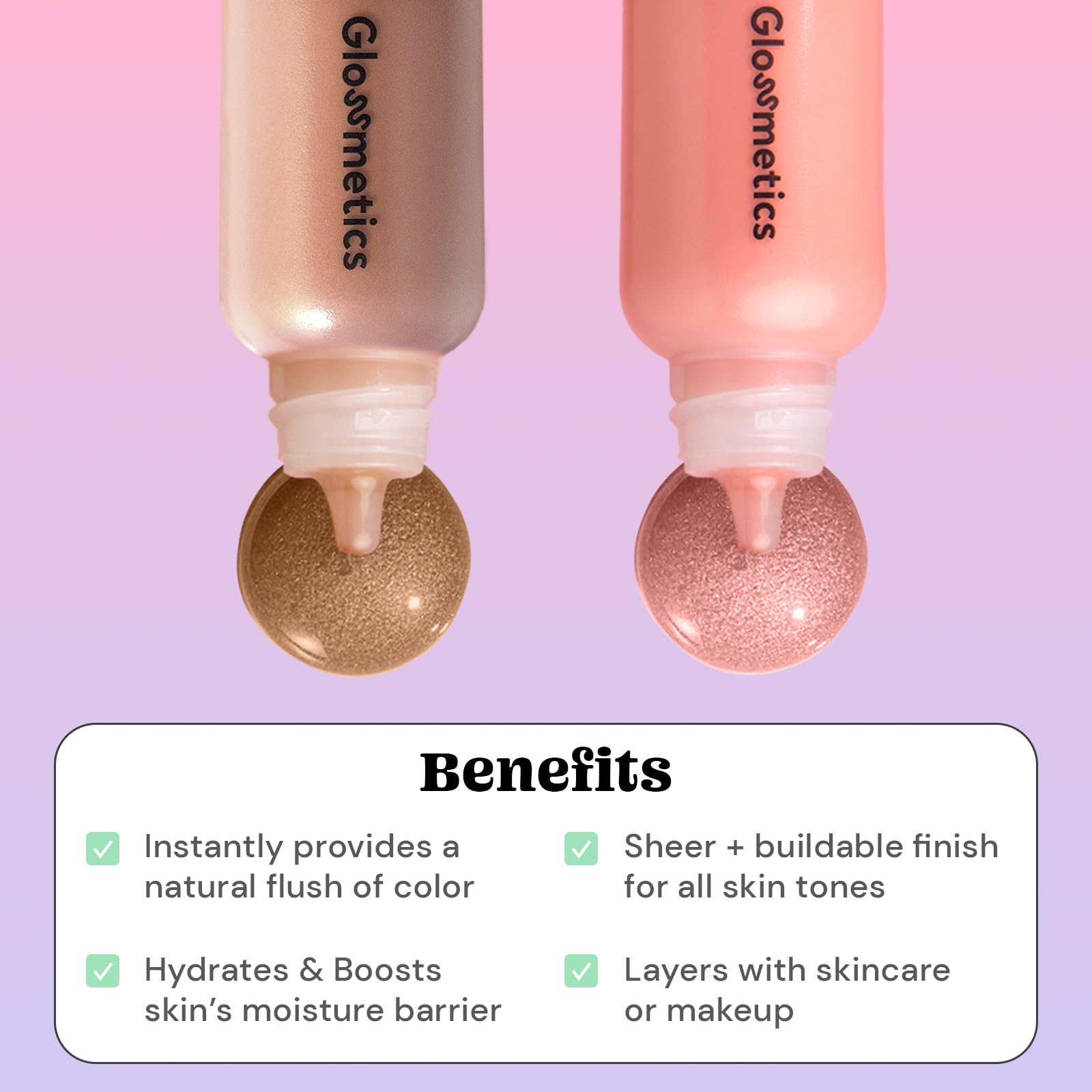 Glossmetics Sun-Kissed Glow Duo. Brightening and Moisturizing Bronzing Drops and Liquid Blush for Cheeks Makeup and Skincare for a Radiant Sun-Kissed Look! Liquid Bronzer and Dewy Blush, Pack of 2 - Image 2