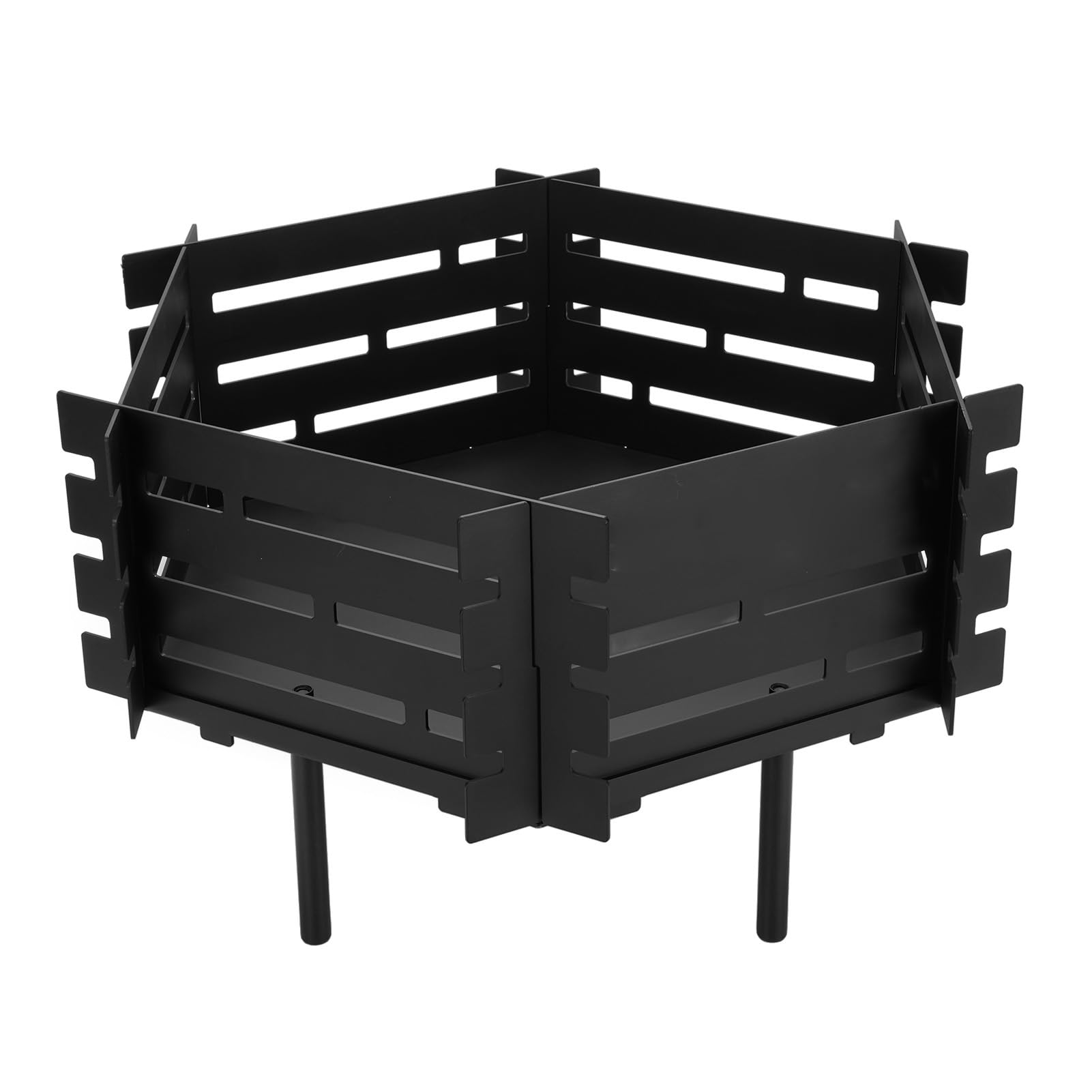 Braciere da campeggio, con ventilazione a sei lati, design modulare, materiale in acciaio al carbonio, per uso esterno
