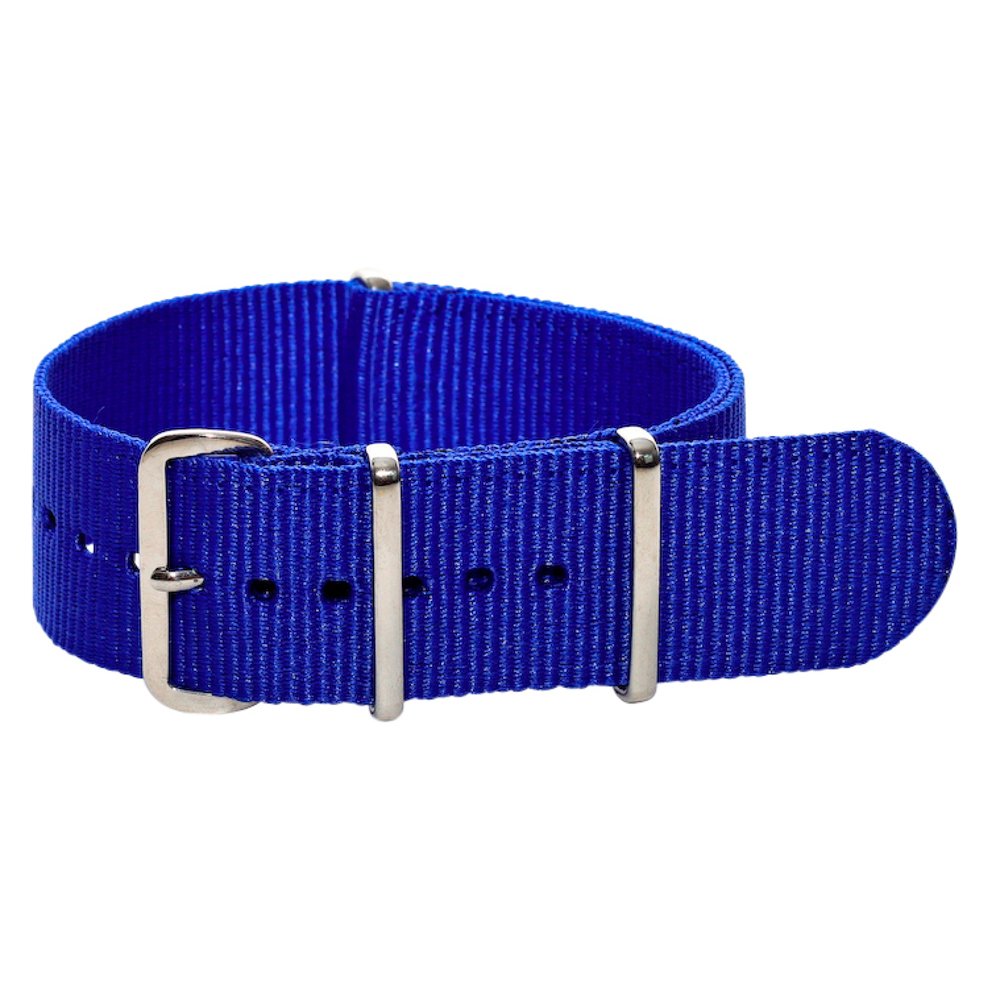 Clockwork Synergy® Classic Nylon Ballistic watch straps bands (24mm, Royal Blue)