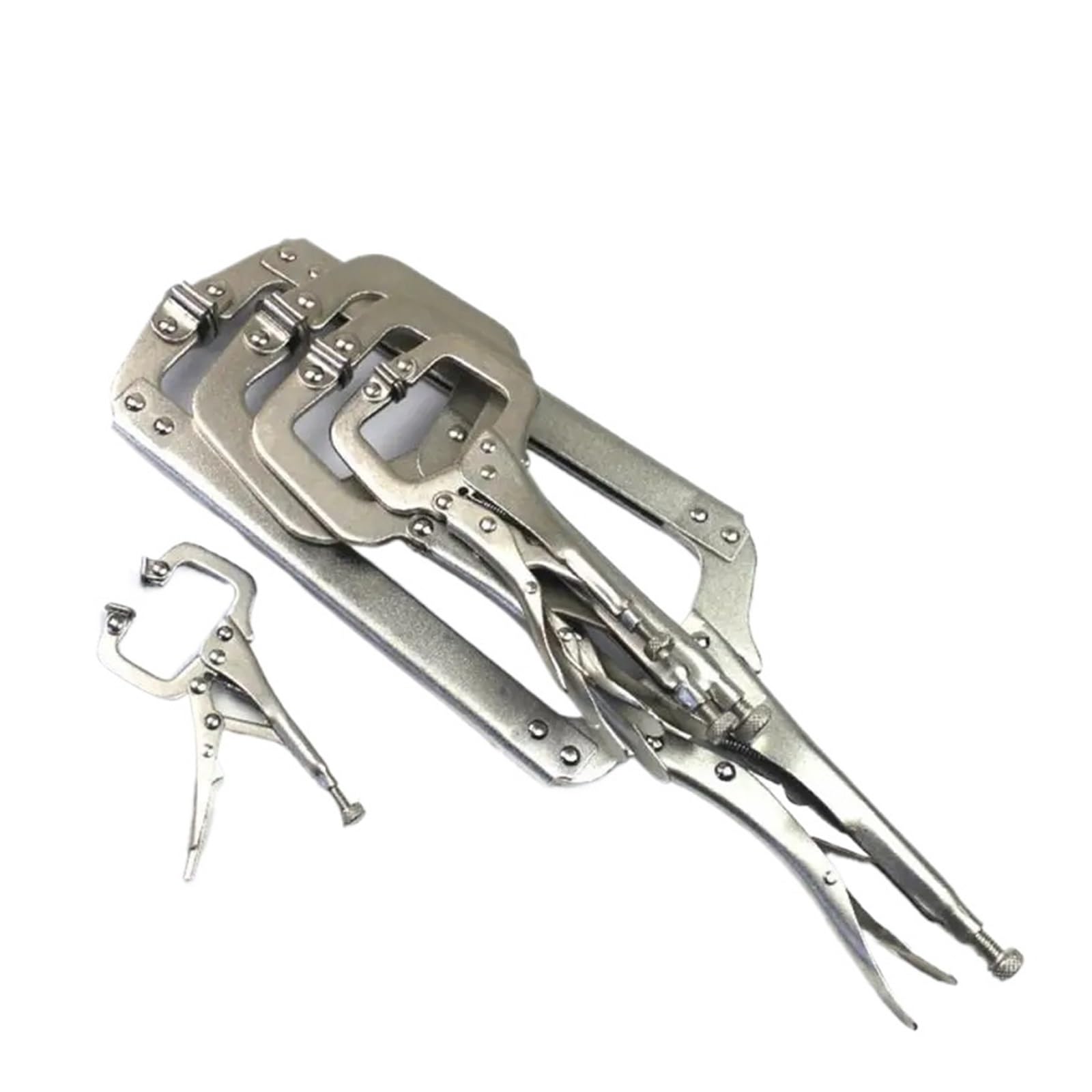 Pinza de soldadura con abrazadera en C, de aleación de acero, alicates para carpintería, localizador de espigas, herramienta de tornillo giratorio para carpintería de precisión, herramienta manual