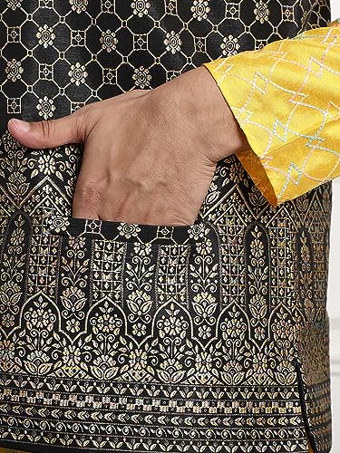 Image of SOJANYA (Since 1958 Men's Silk Blend Kurta and Pyjama with Nehru Jacket