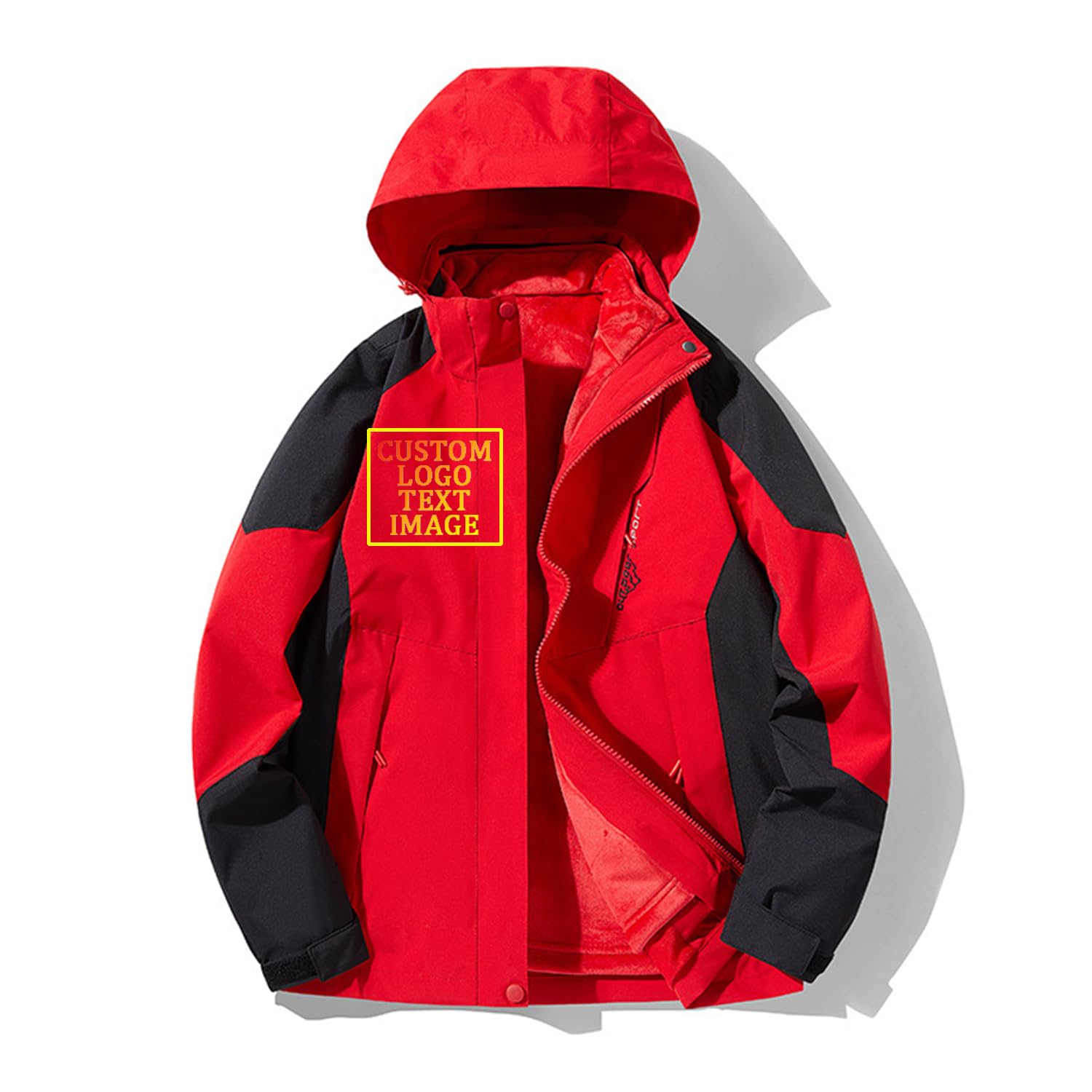 Oucouvip Custom Men's Winter Jacket Personalized Outdoor Thickened Coat Windproof Waterproof Warm Winter Wear Men/Women