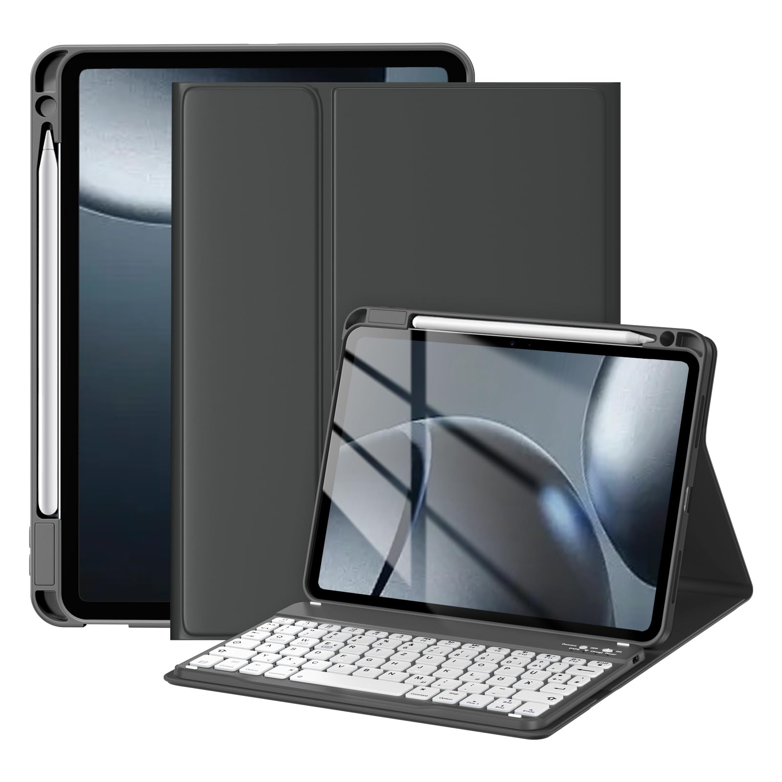 drivego Hülle mit Tastatur für iPad Air 11 Zoll M4 2026/M3 2025/M2 2024/Air 10.9