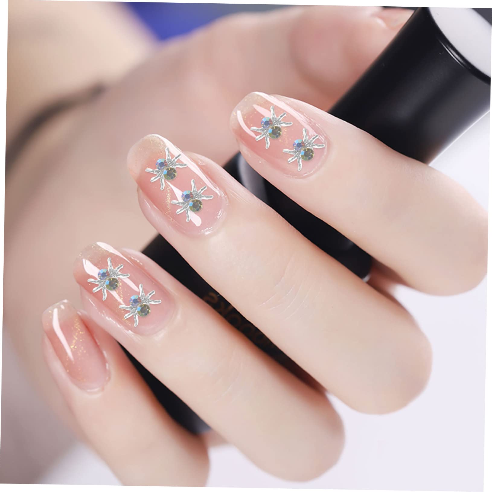Healvian 200pezzi Charms Per Unghie Forma Di Ragno Decorazioni Per Nail Art Accessori Eleganti Per Manicure Halloween e Feste Per Amanti Del Diy e Professionisti