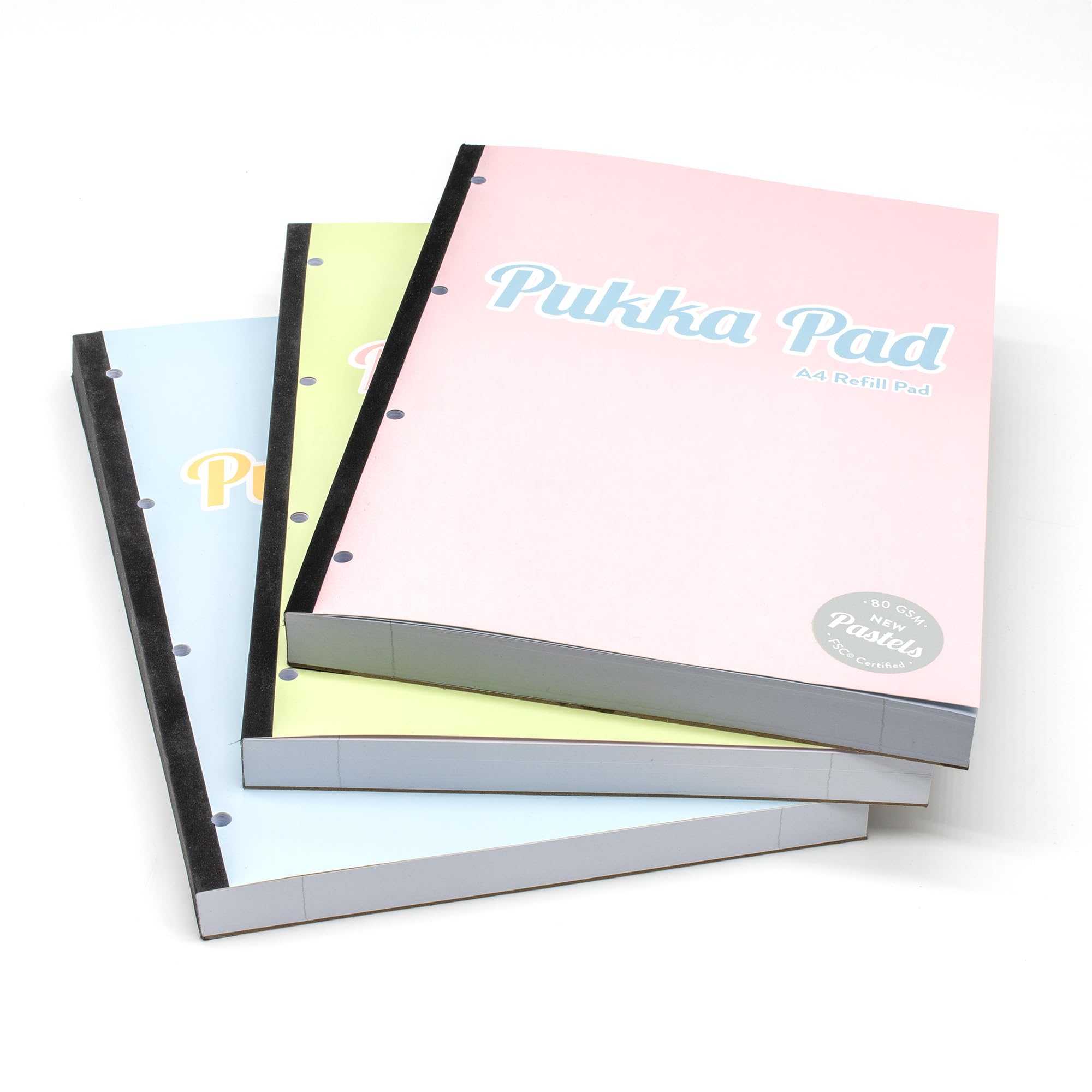 Pukka Pad Pastel A4 Refill Pads, Pack of 3 Tape-Bound, Easy Tear Notepads with 400 Pages, 200 Sheets of 80GSM - Image 4