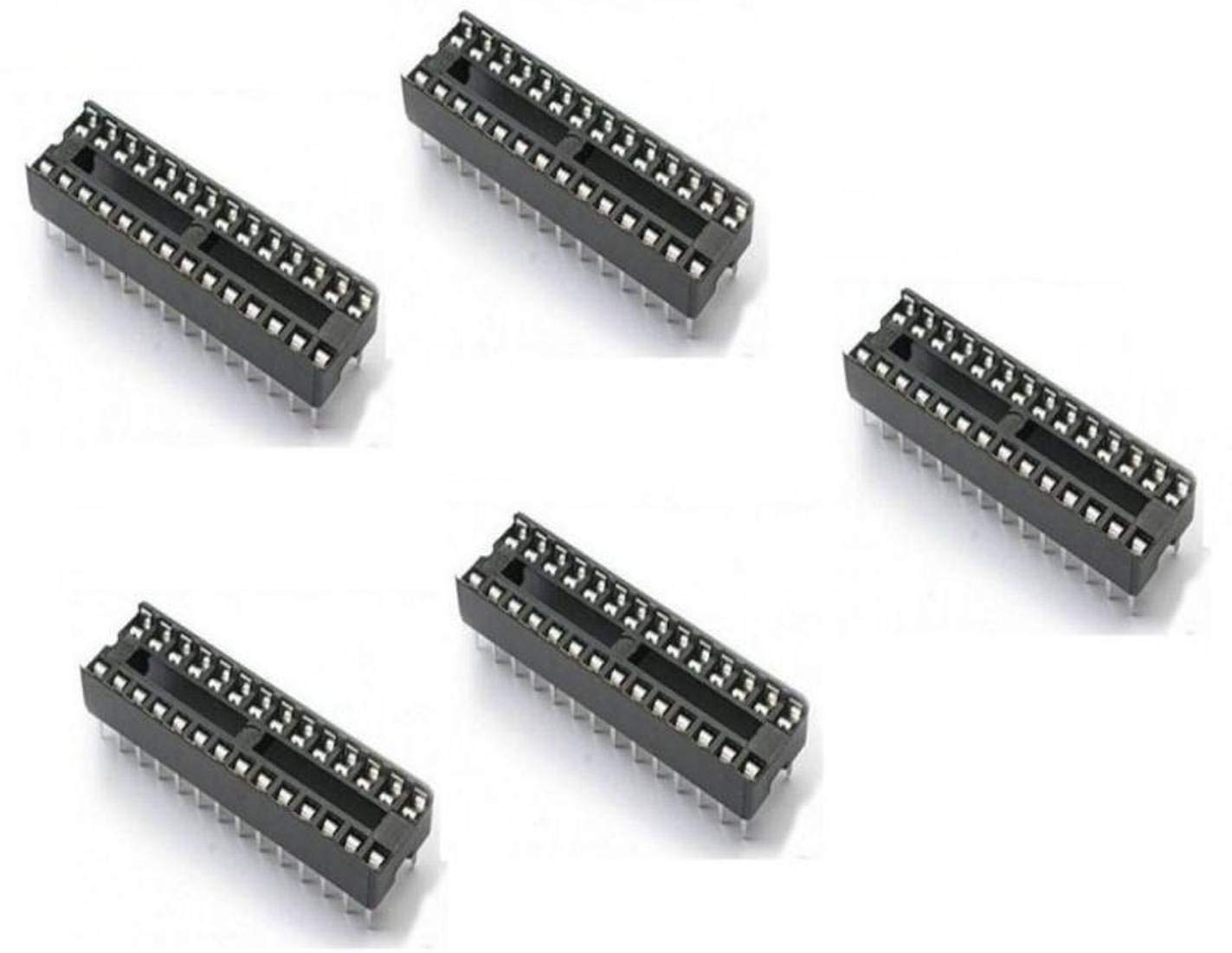 28 Pin Dip Ic Socket-Base-Connector Electronic Component -5 Pieces
