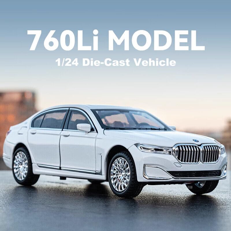 Image of Invite BMW 760Li 1:24 Diecast Scale Model Metal Pull Back Toy car for Kids with Openable Doors & Light, Music Toy Vehicle for Kids(Colors as Per Stock)