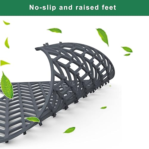 Vista 5 de GUUKIN Protectores de fregadero para fregadero de cocina, 26 x 14 pulgadas, rejilla de silicona para fregadero de cocina de granja, fregadero