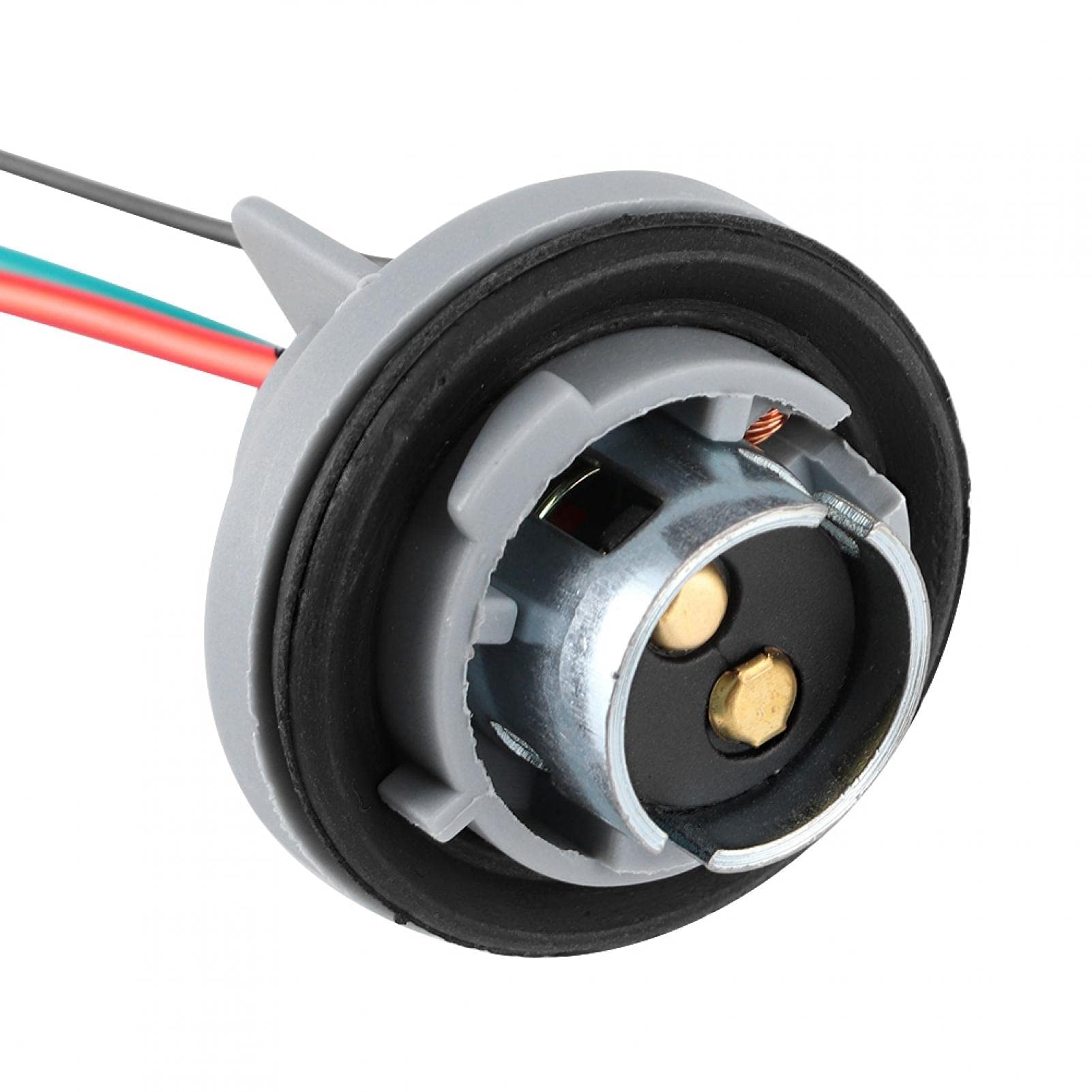 Connettore presa luce freno, 12V-24V BAY15D/1157 Base adattatore portalampada con nucleo in ferro Connettore presa cablaggio Spina per freno/stop/indicatore di direzione