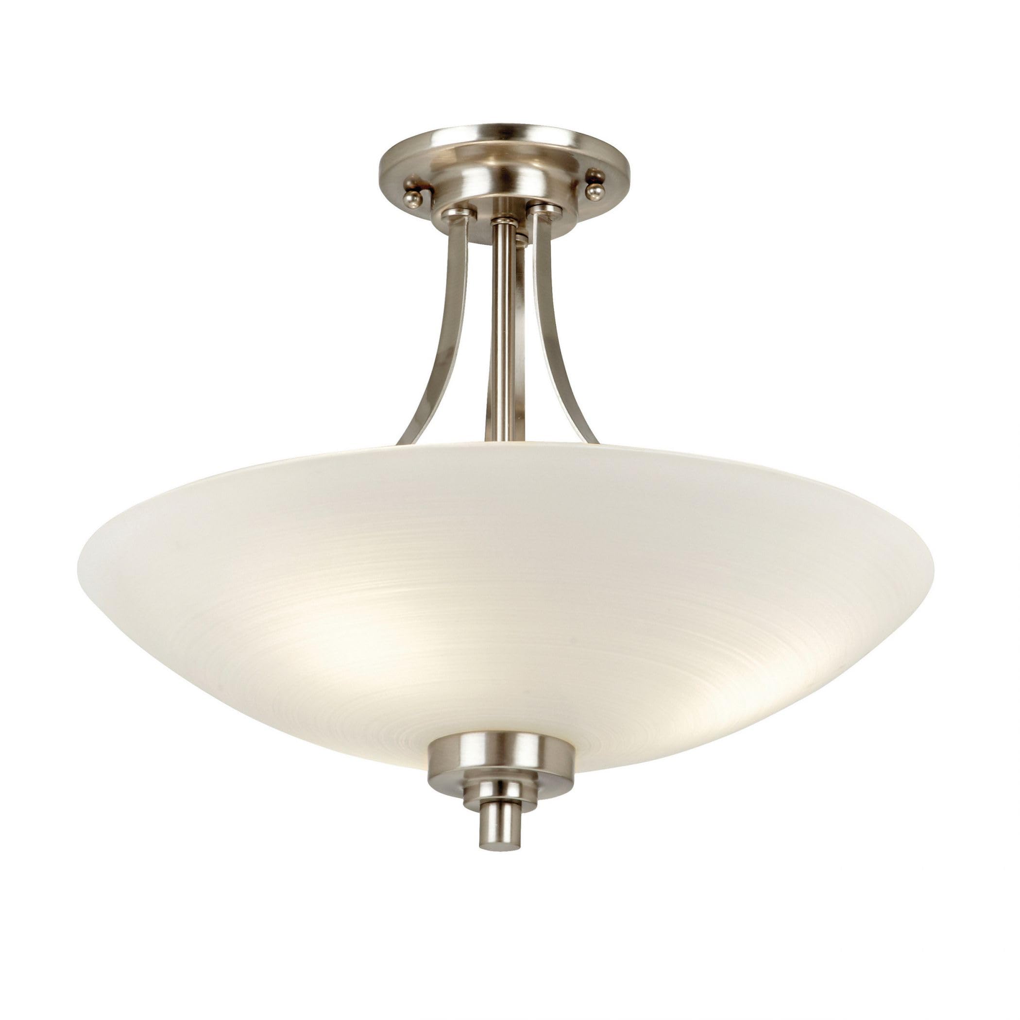 Welles 3 Light Semi-Flush Ceiling Light Finish: Chrome