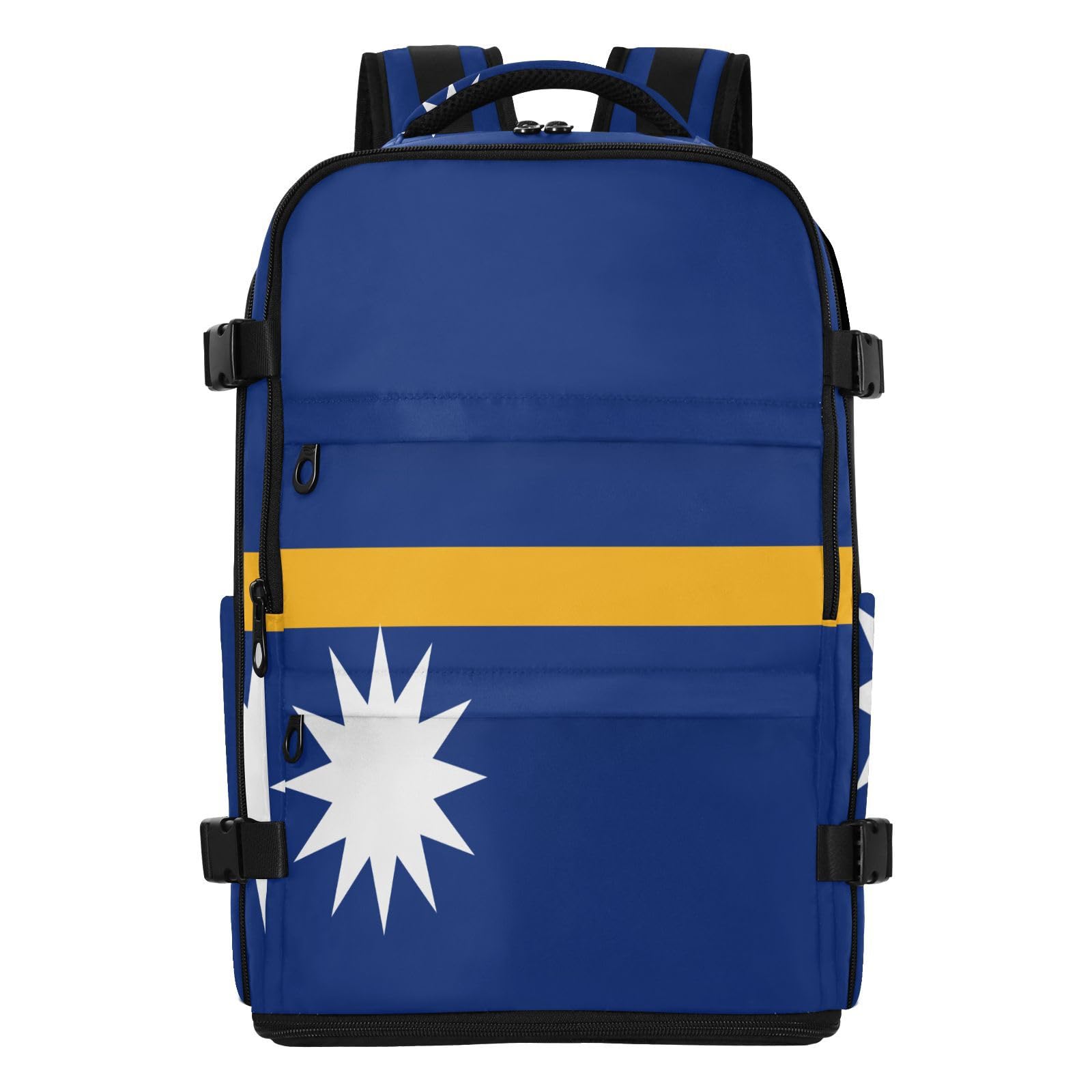 GuoChe Zaino impermeabile per laptop da 16 pollici con scomparto per scarpe indipendente per studenti universitari, Bandiera nazionale di Nauru, One Size, Zaini multiuso di base