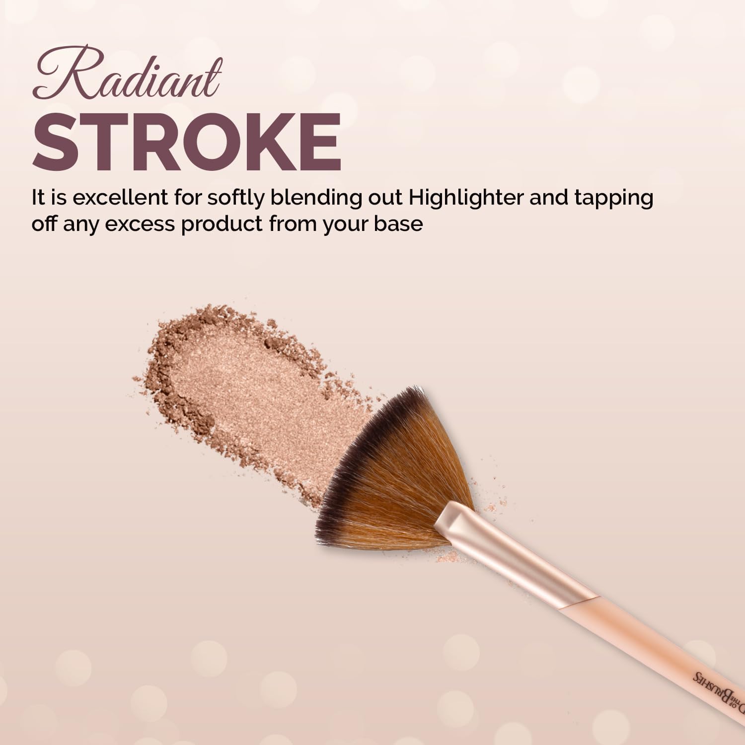 Glam21 Lord of the Brushes Highlighter Fan Brush |Soft, Luxurious Bristles for Even & Seamless Finish| Comfortable Grip Handle | Precision Application 1