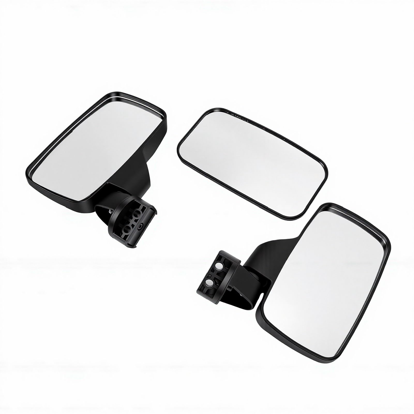 UTV-Spiegel-Set, CNC-Legierung, Verstellbares Seiten- und Rückspiegel-Set, 20,3 X 11,4 Cm, Konvexer Weitwinkel, für UTV ATV Trail Farm Utility Riding