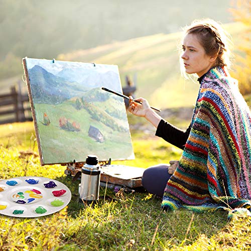 Image of Hulameda 28 Pcs Paint Tray Palettes Plastic for Kids to Put Cupcake and Art Painting