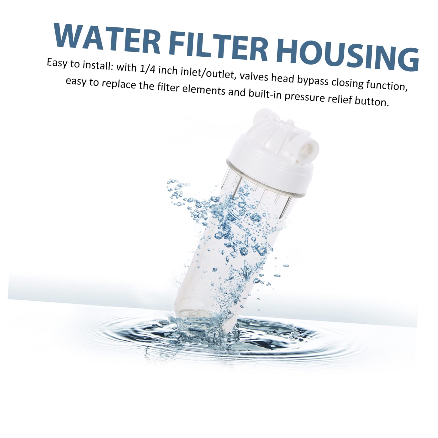 Balacoo Whole House Water Filter System Filtration Bottle with Dual Sealing Rings for Leak Prevention Safe Water Filtration for Home Use